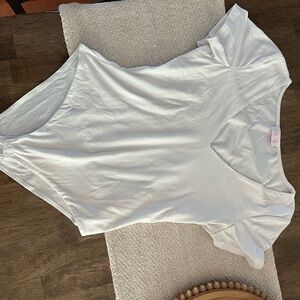 Pink Lily White Bodysuit